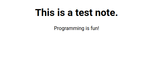 python and react web app: foundation of app result showing message received from the backend.